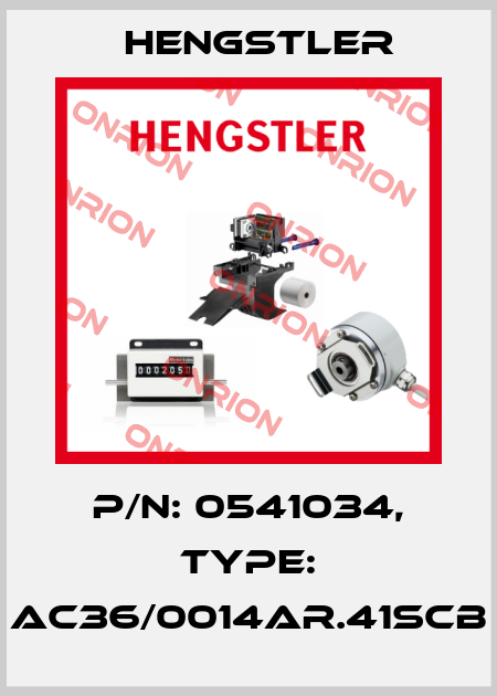 p/n: 0541034, Type: AC36/0014AR.41SCB Hengstler