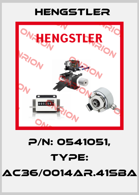 p/n: 0541051, Type: AC36/0014AR.41SBA Hengstler