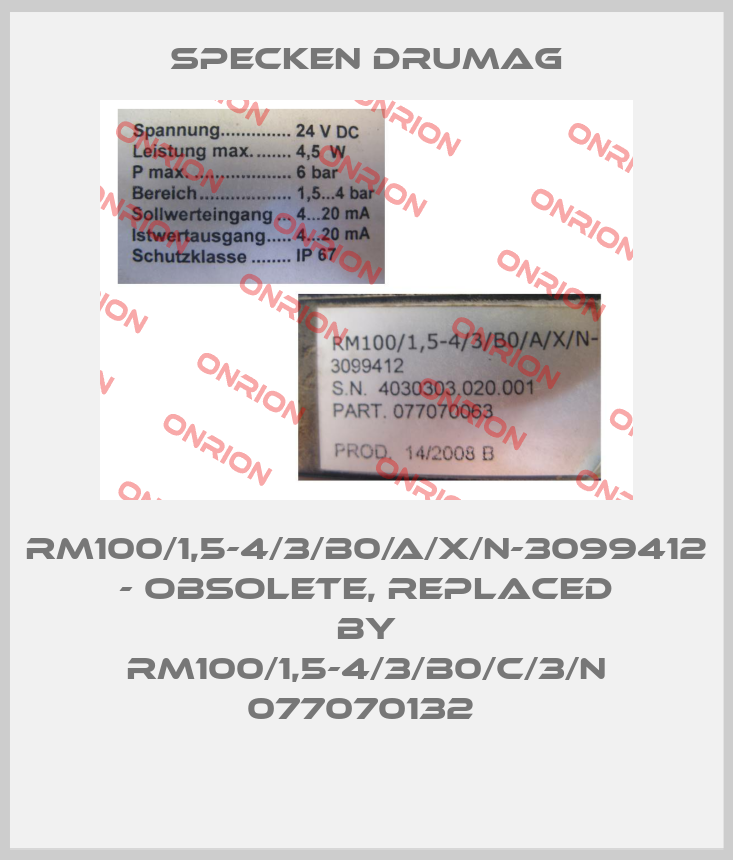 RM100/1,5-4/3/B0/A/X/N-3099412 - Obsolete, replaced by RM100/1,5-4/3/B0/C/3/N 077070132 -big