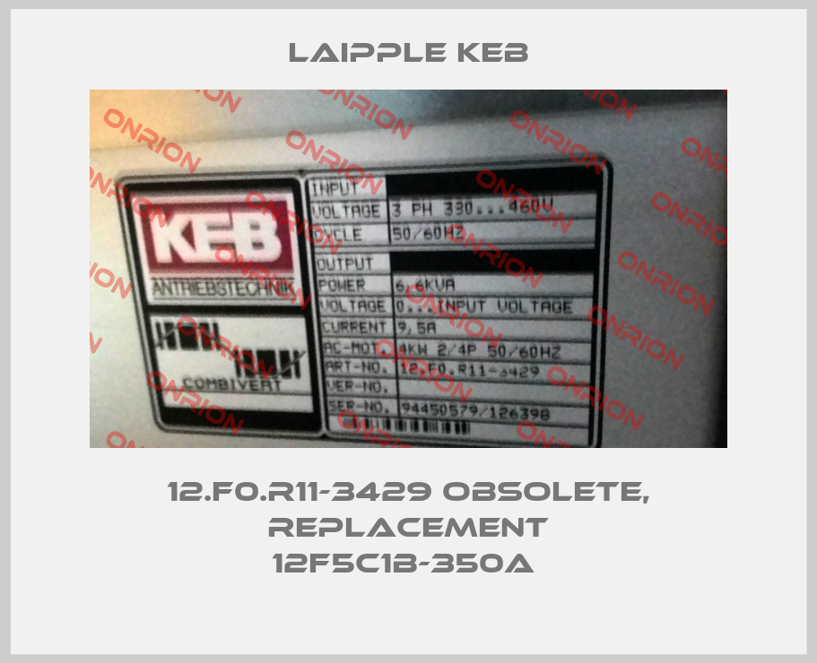12.F0.R11-3429 obsolete, replacement 12F5C1B-350A -big