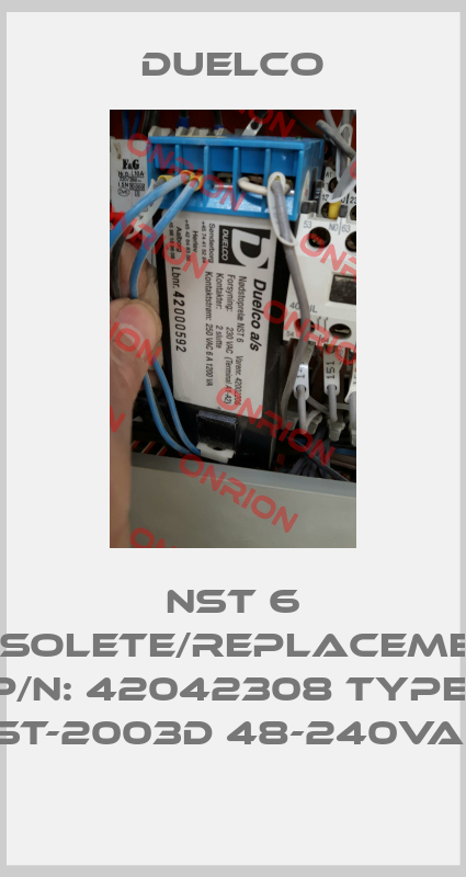 NST 6 obsolete/replacement P/N: 42042308 Type: NST-2003D 48-240VAC -big