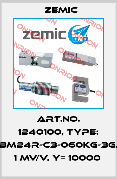 Art.No. 1240100, Type: BM24R-C3-060kg-3G, 1 mV/V, Y= 10000  ZEMIC