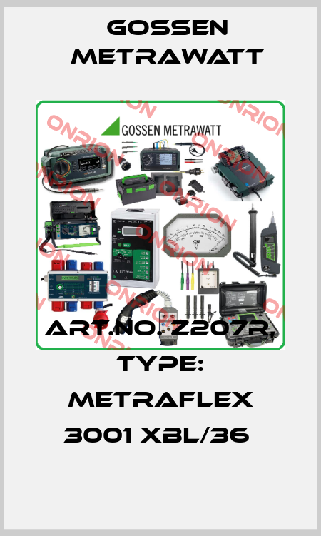 Art.No. Z207R, Type: METRAFLEX 3001 XBL/36  Gossen Metrawatt