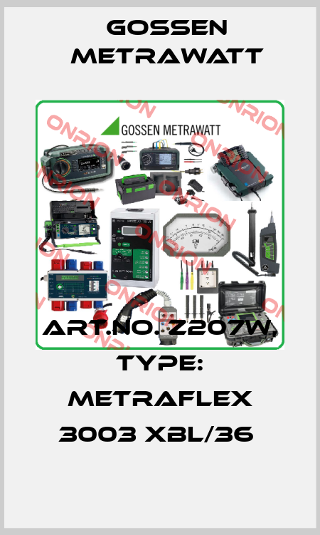 Art.No. Z207W, Type: METRAFLEX 3003 XBL/36  Gossen Metrawatt