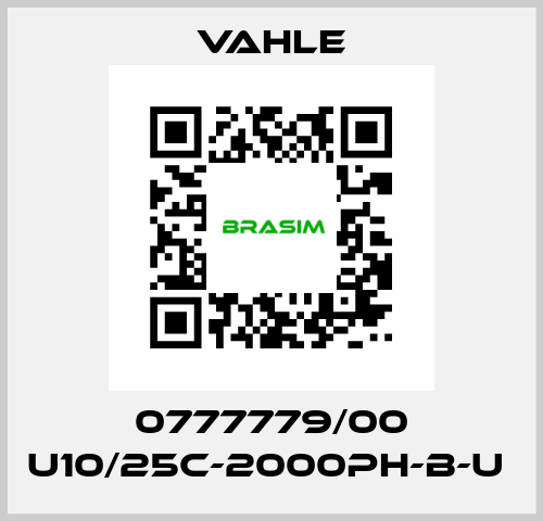 0777779/00 U10/25C-2000PH-B-U  Vahle