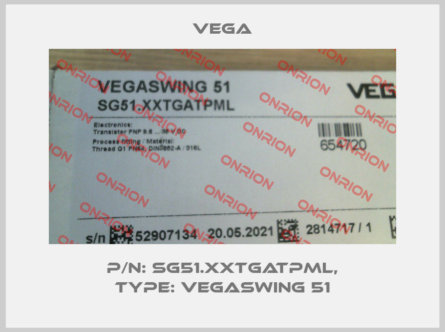 P/N: SG51.XXTGATPML, Type: VEGASWING 51-big