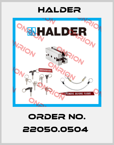 Order No. 22050.0504  Halder