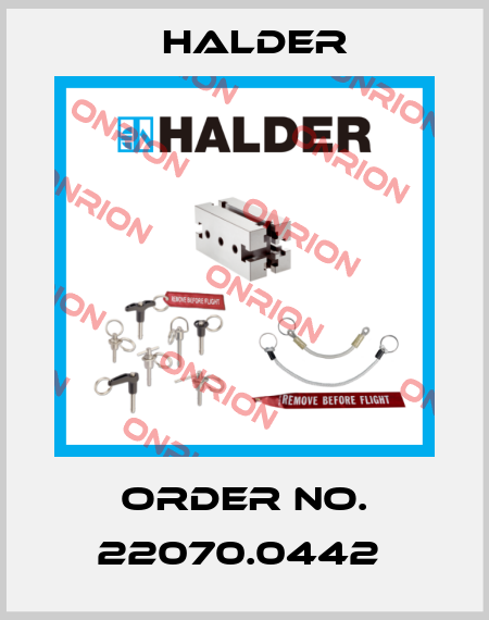 Order No. 22070.0442  Halder
