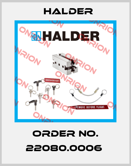 Order No. 22080.0006  Halder
