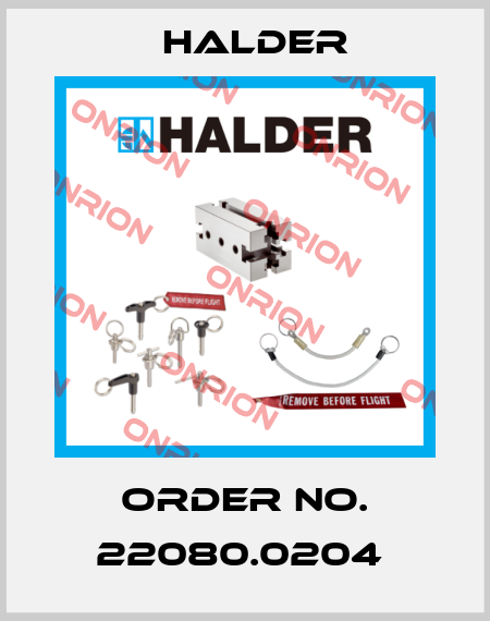 Order No. 22080.0204  Halder