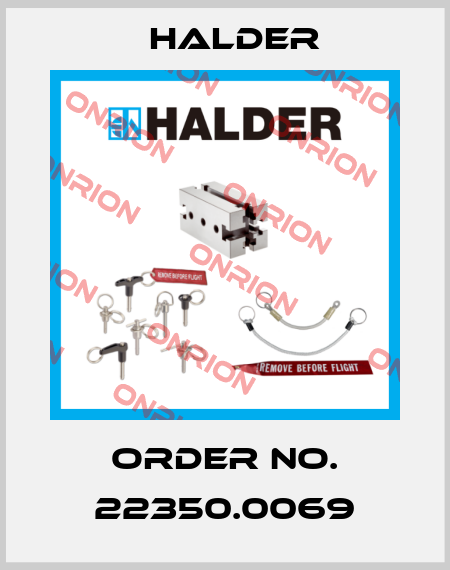 Order No. 22350.0069 Halder