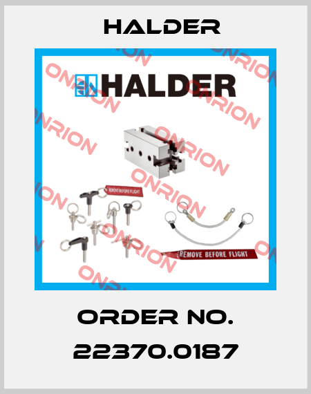 Order No. 22370.0187 Halder