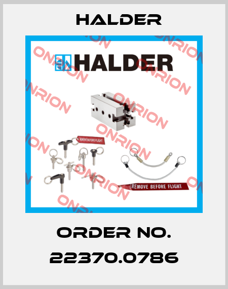 Order No. 22370.0786 Halder