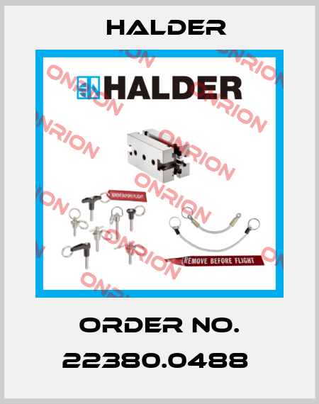 Order No. 22380.0488  Halder