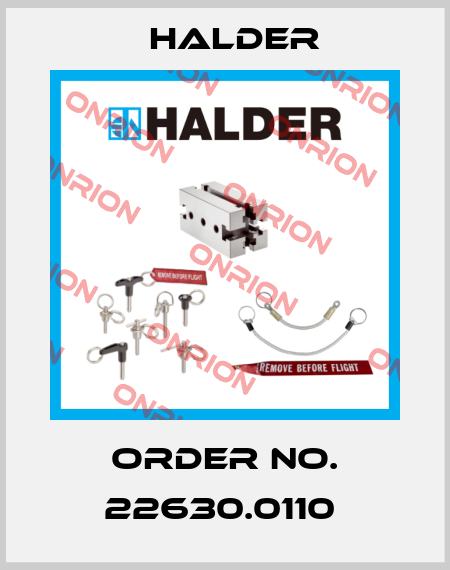 Order No. 22630.0110  Halder