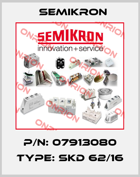 P/N: 07913080 Type: SKD 62/16 Semikron