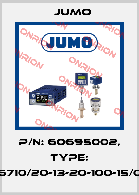 p/n: 60695002, Type: 606710/20-13-20-100-15/000 Jumo