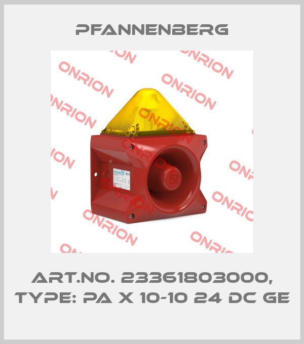 Art.No. 23361803000, Type: PA X 10-10 24 DC GE-big