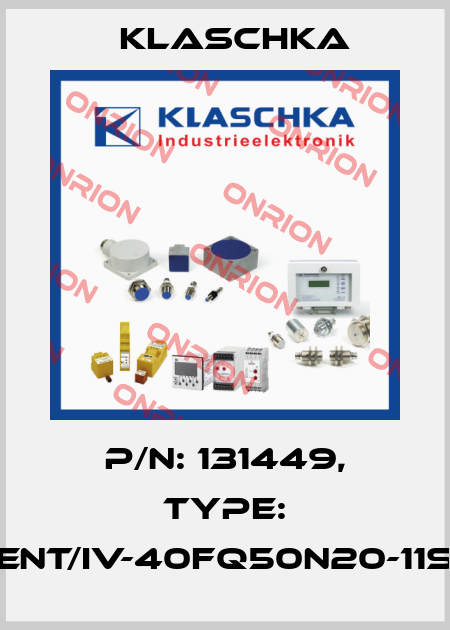 P/N: 131449, Type: SIDENT/IV-40fq50n20-11Sh1C Klaschka