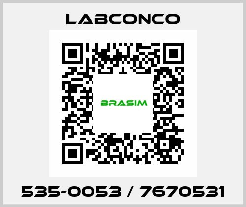 535-0053 / 7670531 Labconco