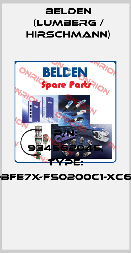 P/N: 934562045, Type: GAN-DBFE7X-FS0200C1-XC607-AD  Belden (Lumberg / Hirschmann)