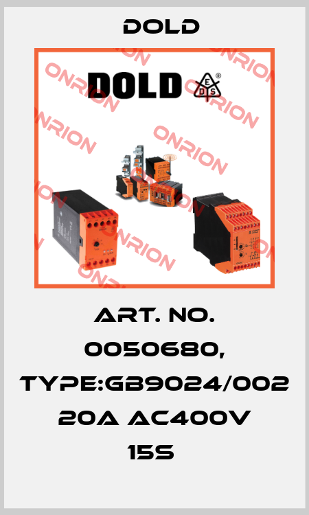 Art. No. 0050680, Type:GB9024/002 20A AC400V 15S  Dold