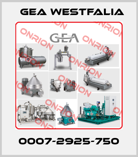 0007-2925-750 Gea Westfalia