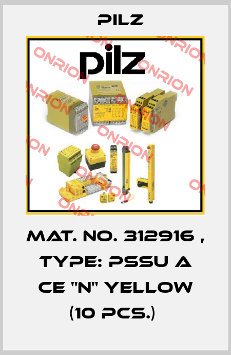Mat. No. 312916 , Type: PSSu A CE "N" yellow (10 pcs.)  Pilz