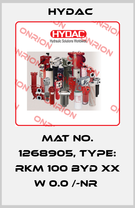 Mat No. 1268905, Type: RKM 100 BYD XX W 0.0 /-NR  Hydac