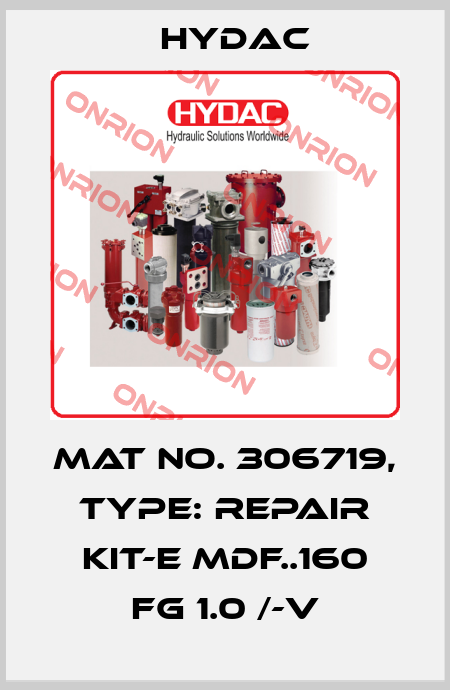Mat No. 306719, Type: REPAIR KIT-E MDF..160 FG 1.0 /-V Hydac