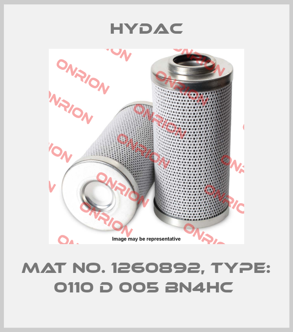 Mat No. 1260892, Type: 0110 D 005 BN4HC -big