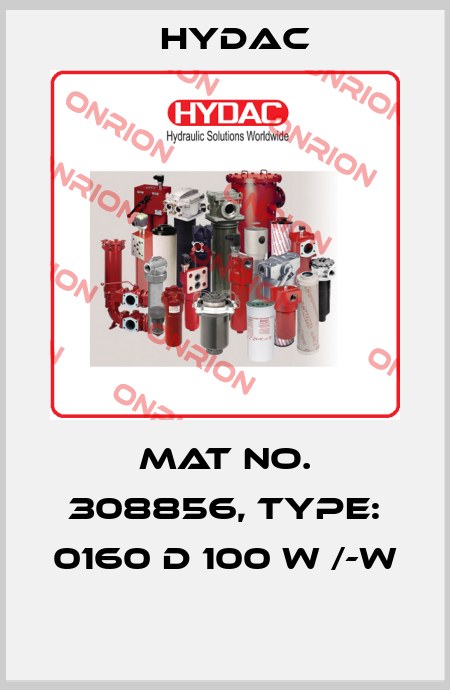 Mat No. 308856, Type: 0160 D 100 W /-W  Hydac