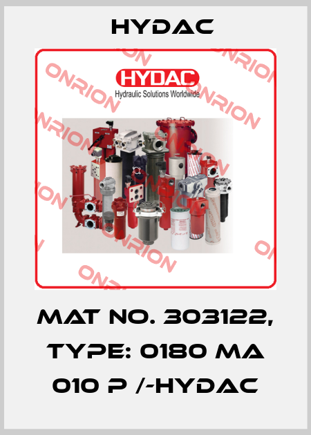 Mat No. 303122, Type: 0180 MA 010 P /-HYDAC Hydac