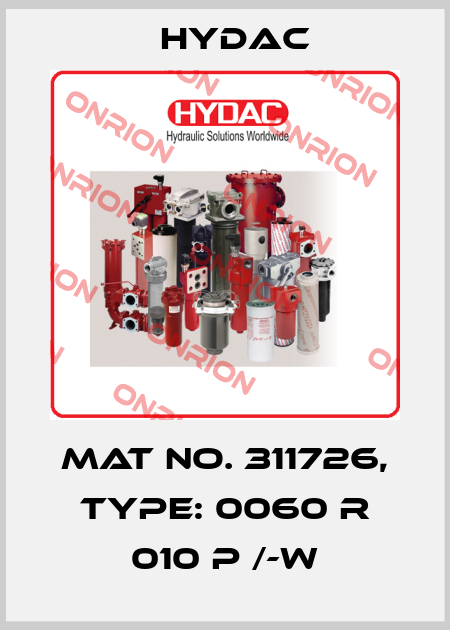 Mat No. 311726, Type: 0060 R 010 P /-W Hydac