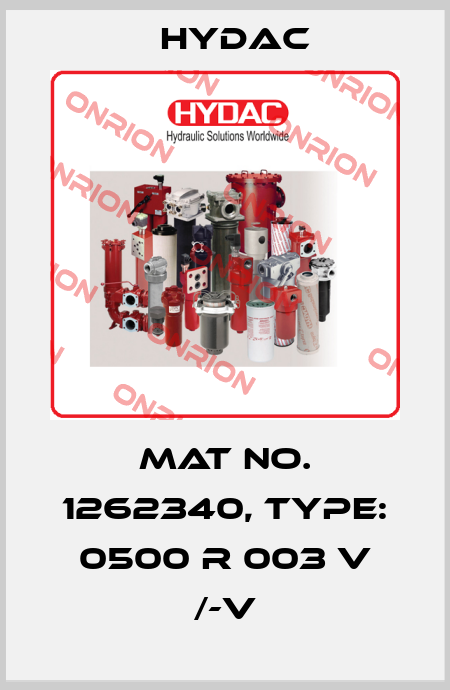 Mat No. 1262340, Type: 0500 R 003 V /-V Hydac