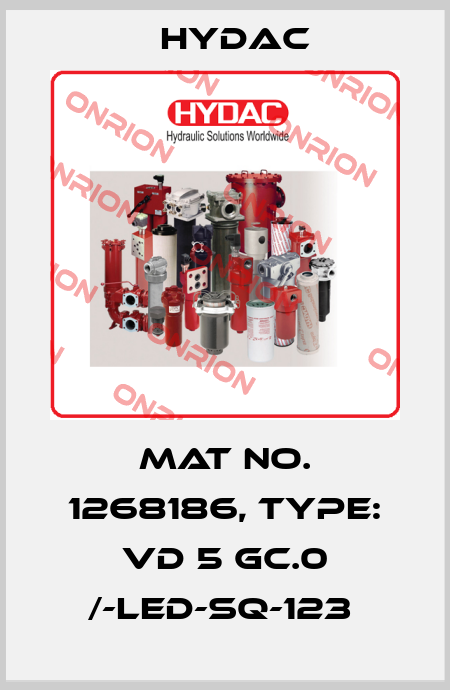 Mat No. 1268186, Type: VD 5 GC.0 /-LED-SQ-123  Hydac