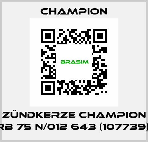 Zündkerze CHAMPION RB 75 N/012 643 (107739)  Champion