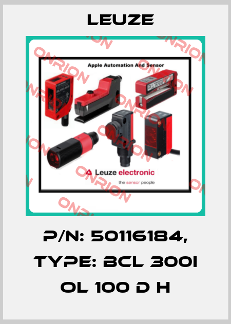 p/n: 50116184, Type: BCL 300i OL 100 D H Leuze