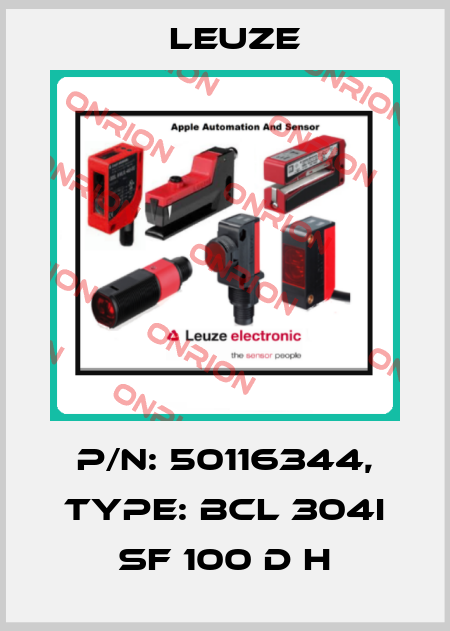 p/n: 50116344, Type: BCL 304i SF 100 D H Leuze