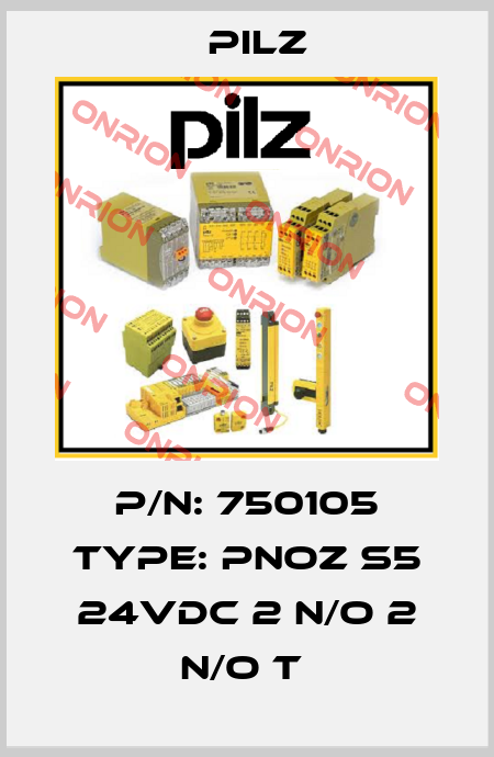 P/N: 750105 Type: PNOZ s5 24VDC 2 n/o 2 n/o t  Pilz