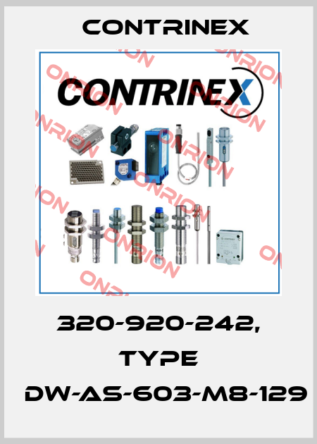 320-920-242, Type 	DW-AS-603-M8-129 Contrinex