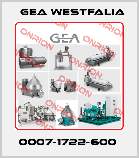 0007-1722-600  Gea Westfalia