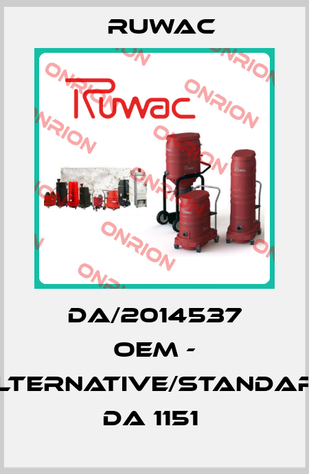 DA/2014537 OEM - alternative/standard DA 1151  Ruwac