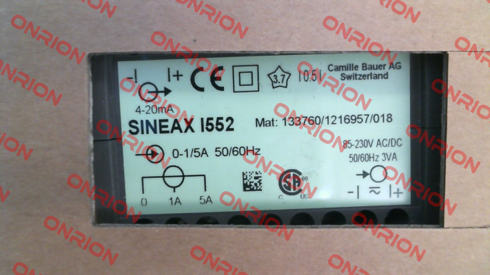 p/n: 133760; Type: SINEAX I552-big