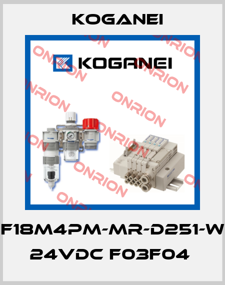 F18M4PM-MR-D251-W 24VDC F03F04  Koganei