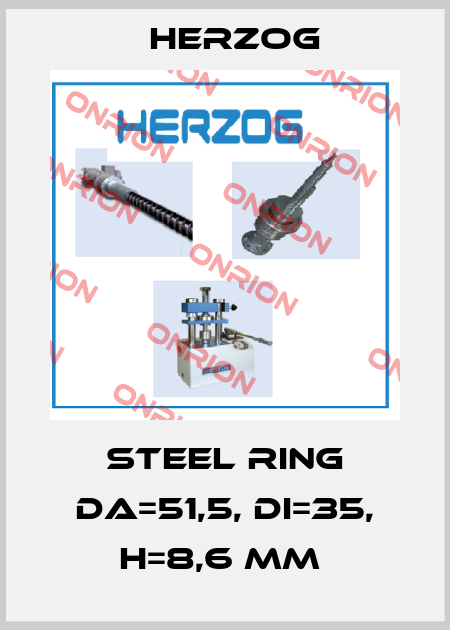Steel Ring Da=51,5, Di=35, h=8,6 mm  Herzog