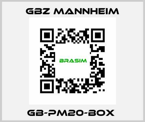 GB-PM20-Box  GBZ MANNHEIM