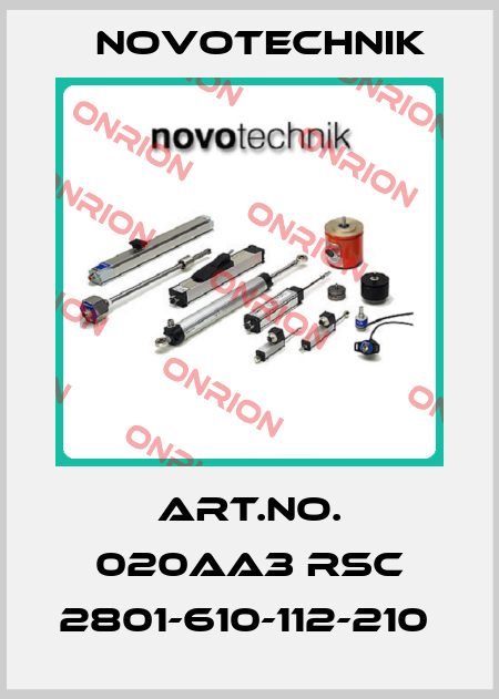 Art.No. 020AA3 RSC 2801-610-112-210  Novotechnik