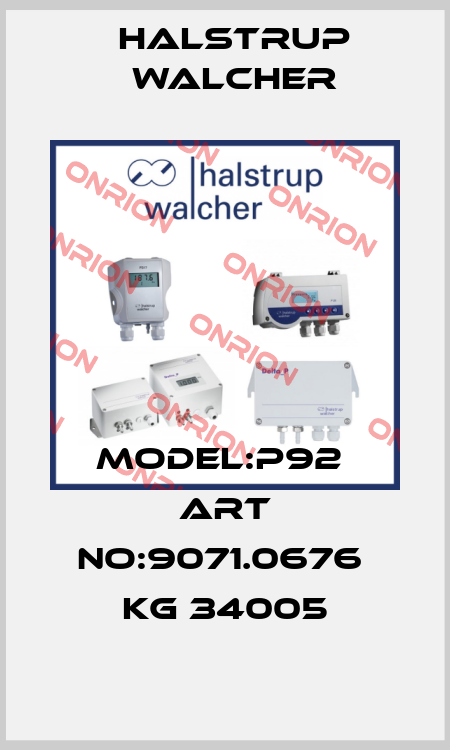 MODEL:P92  ART NO:9071.0676  KG 34005 Halstrup Walcher