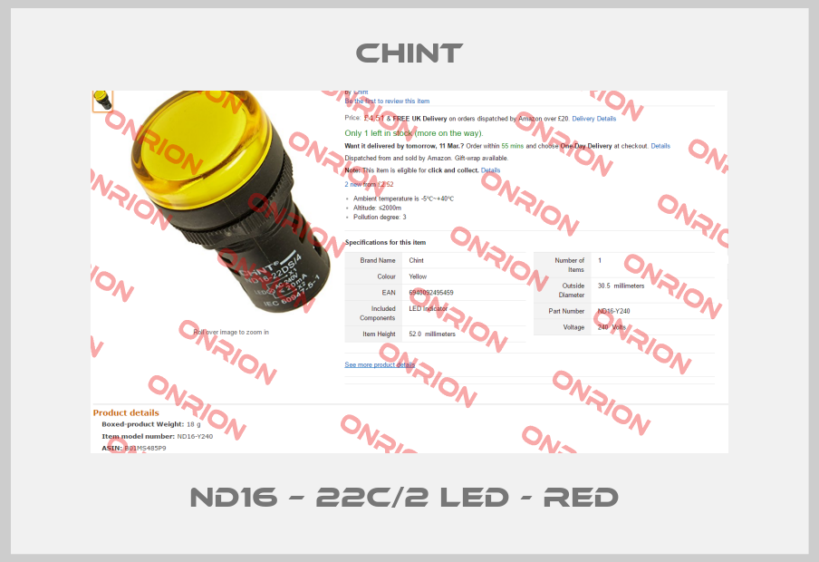 ND16 – 22C/2 LED - RED -big